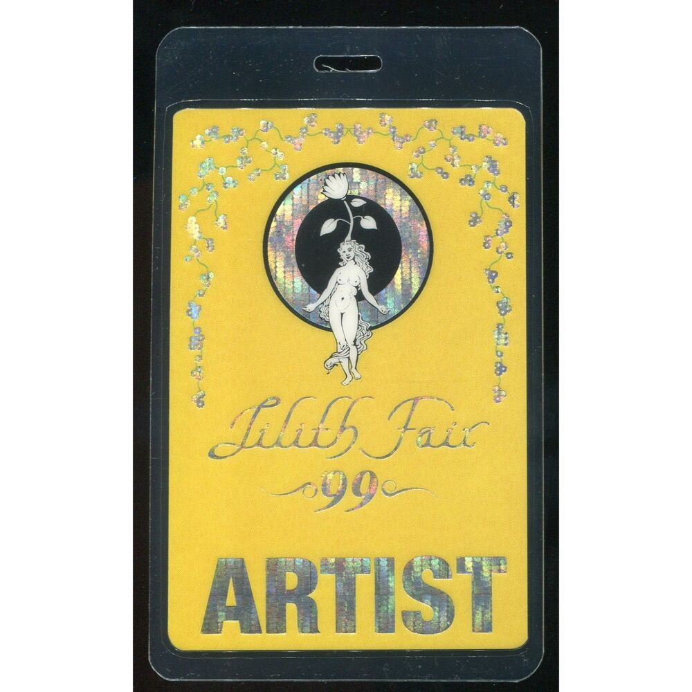 1999 Lilith Fair Indigo Girls Sheryl Crow Concert Laminate Backstage Pass Artist